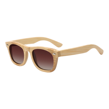 BOSQUE Sol Madera Bambus Sonnenbrille, Frontansicht, braune Gläser